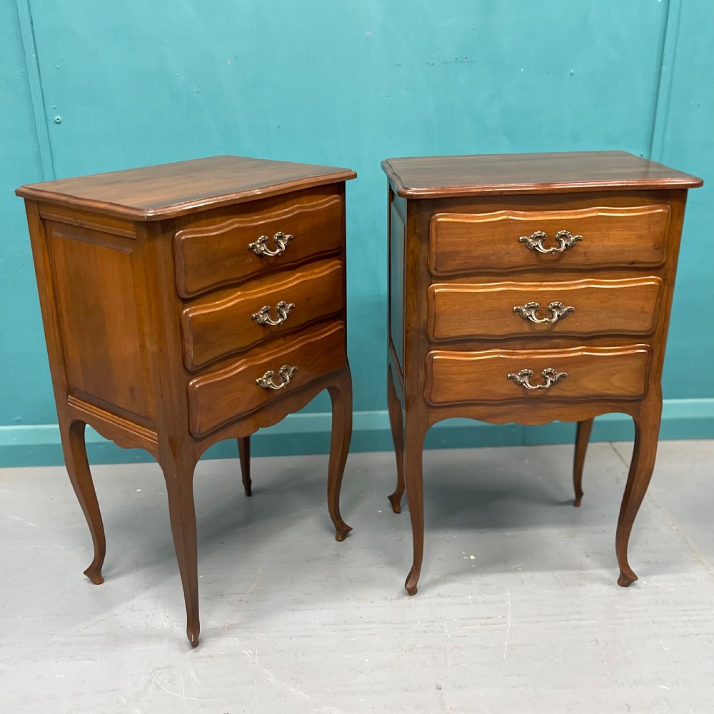 Pair of French cherrywood bedside tables  View IX
