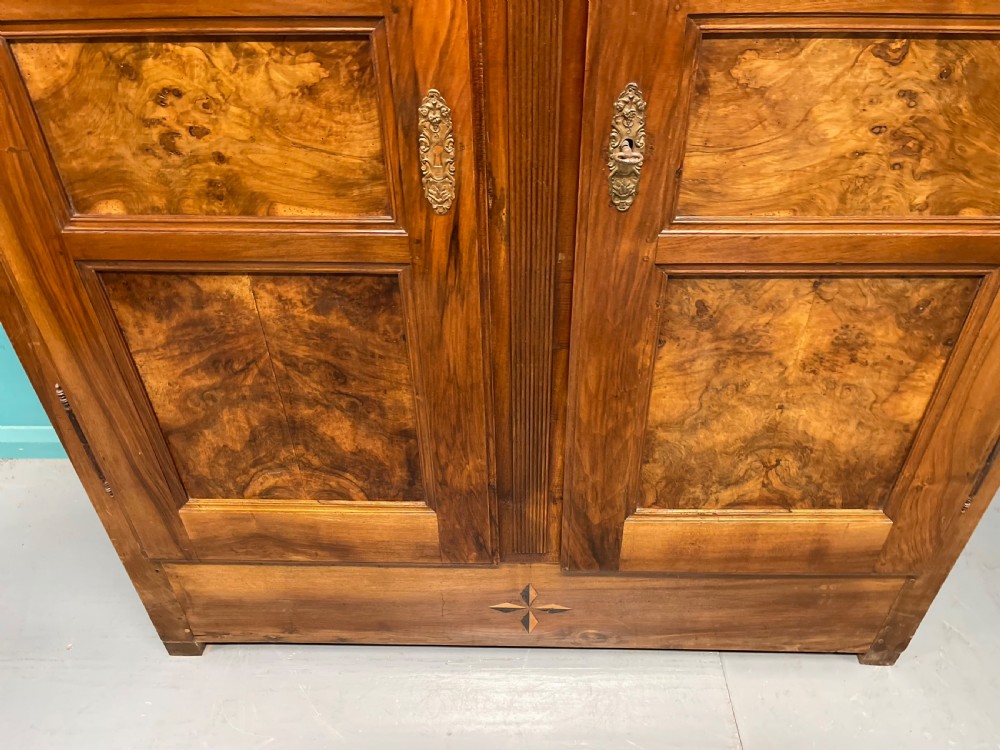 French 19th century burr walnut armoire  View II
