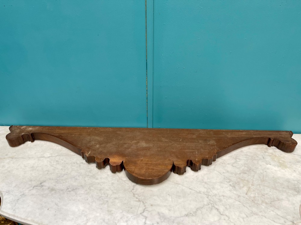 19th century French mahogany and brass pediment View V