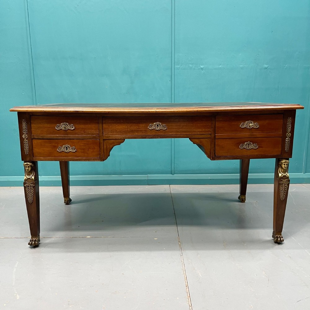 French Empire partners desk with matching chair View IV