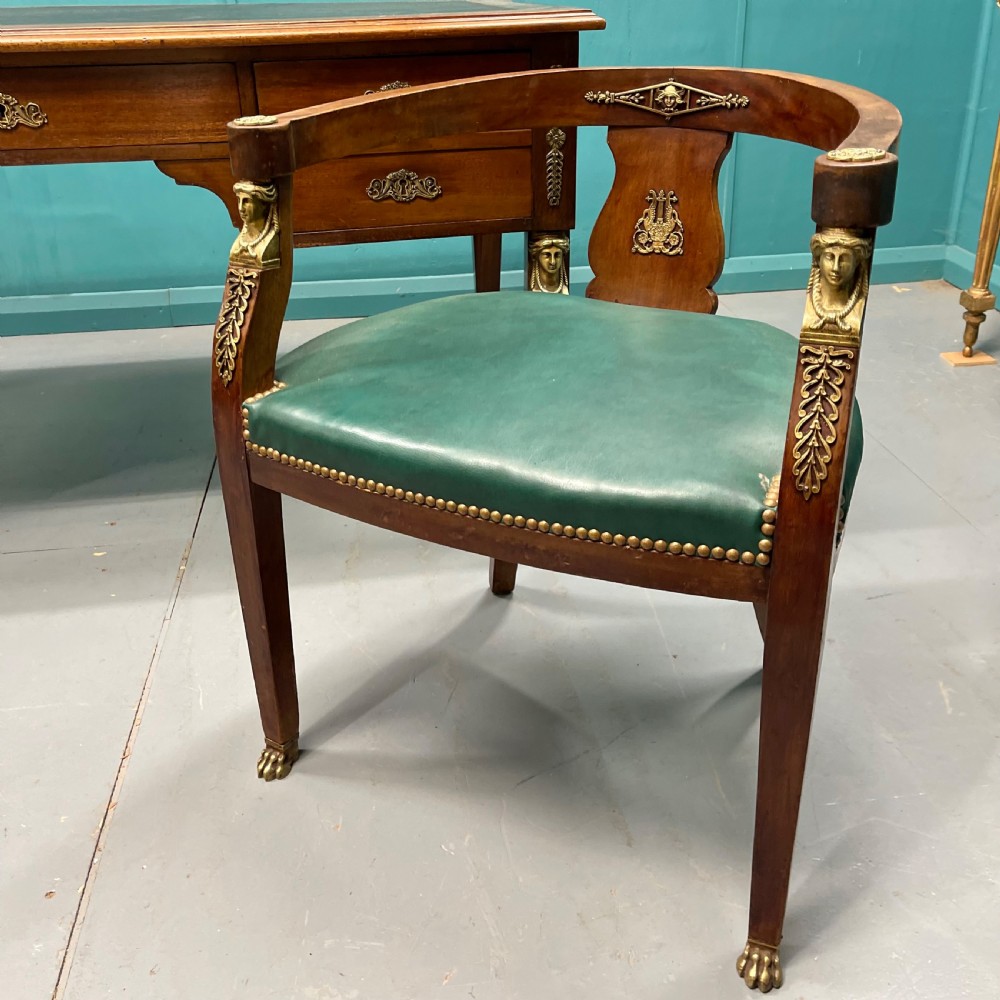 French Empire partners desk with matching chair View X