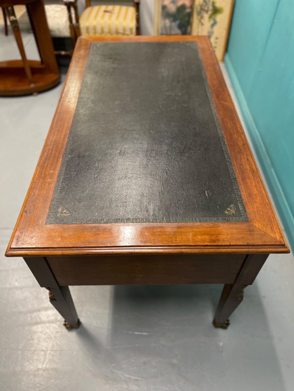 French Empire partners desk with matching chair View XII