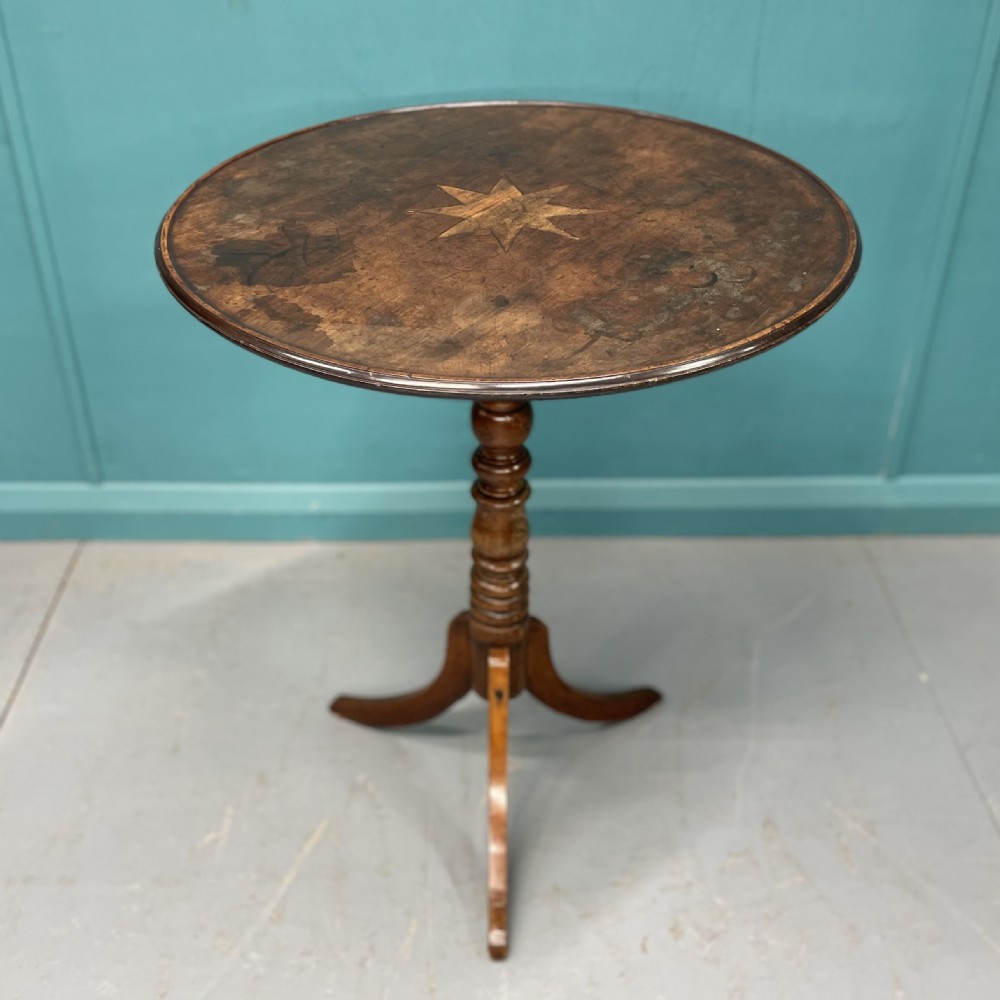 Regency inlaid tripod wine table View III