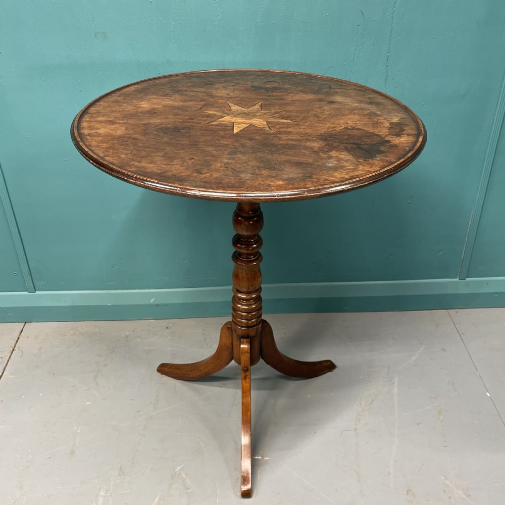 Regency inlaid tripod wine table View VIII