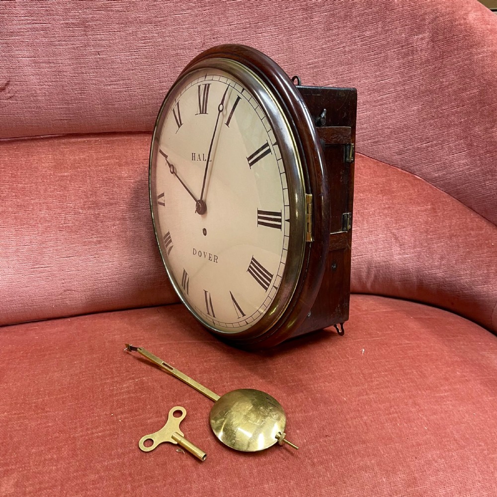 8 day 12’’ fusee dome dial clock by Hall of Dover View XI