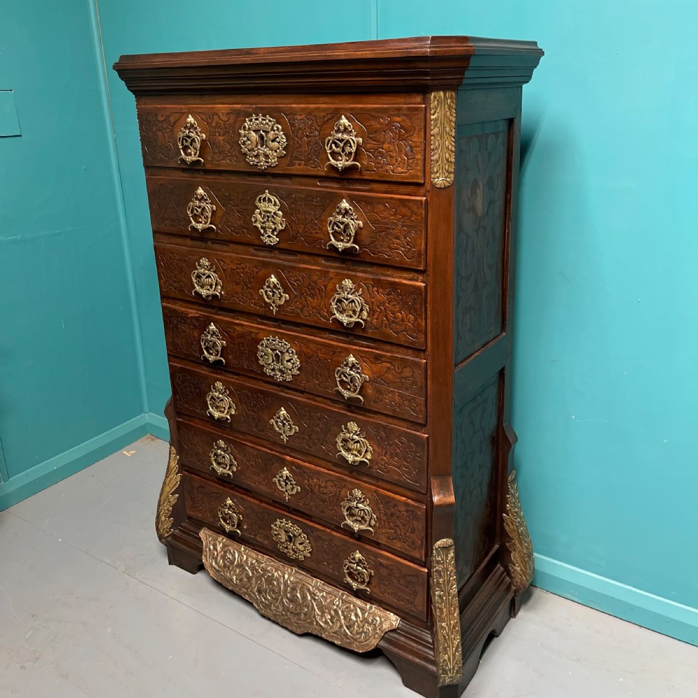 19th century Dutch Colonial 7 drawer tall chest View III