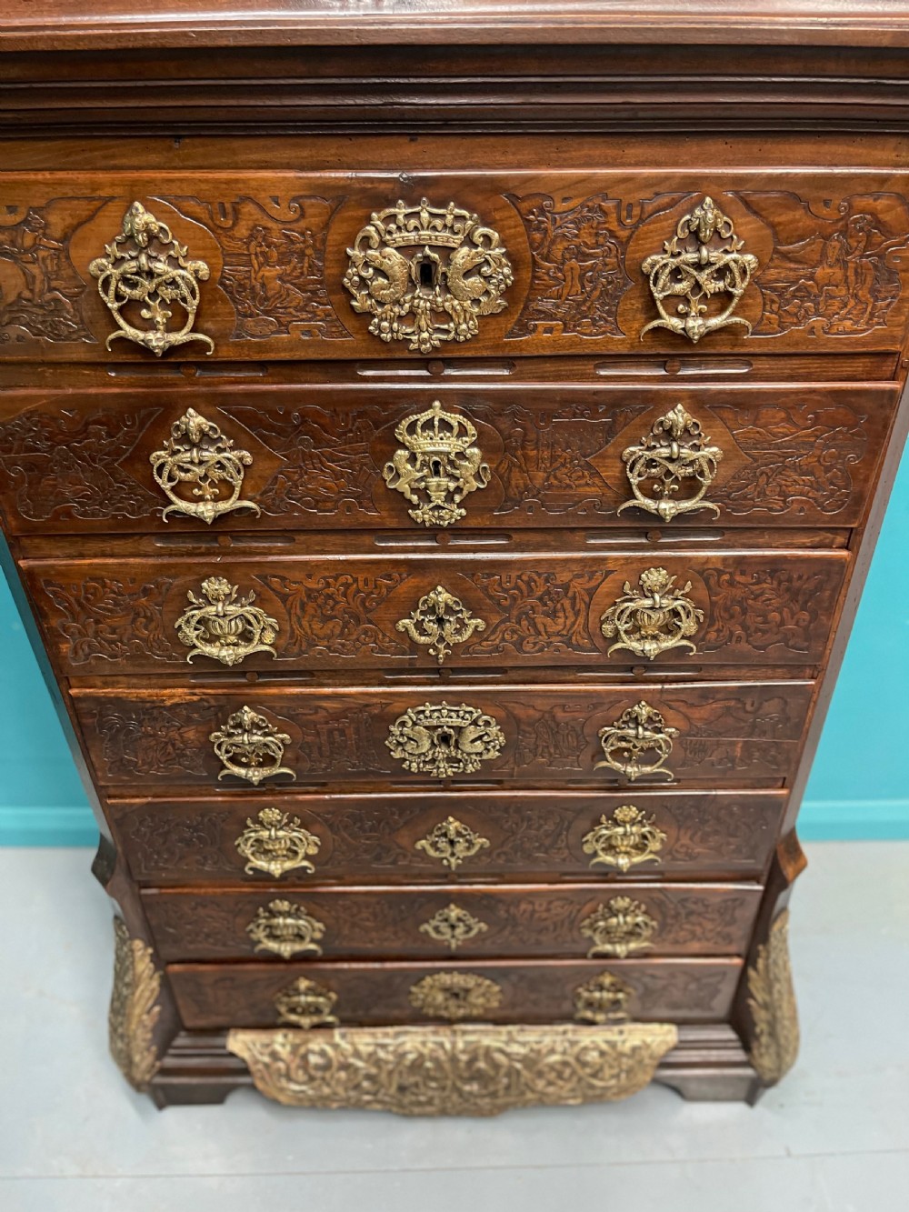 19th century Dutch Colonial 7 drawer tall chest View V
