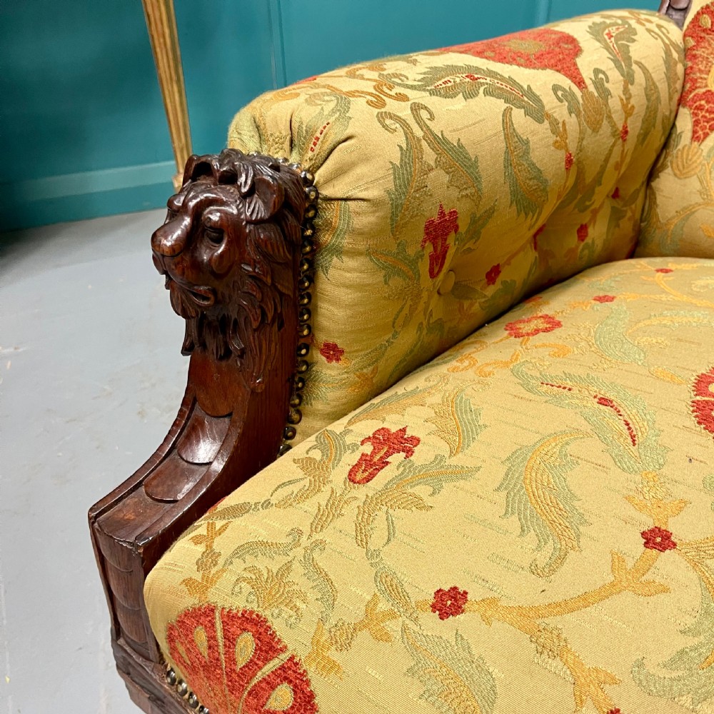 Pair of newly upholstered buttoned library armchairs  View VI