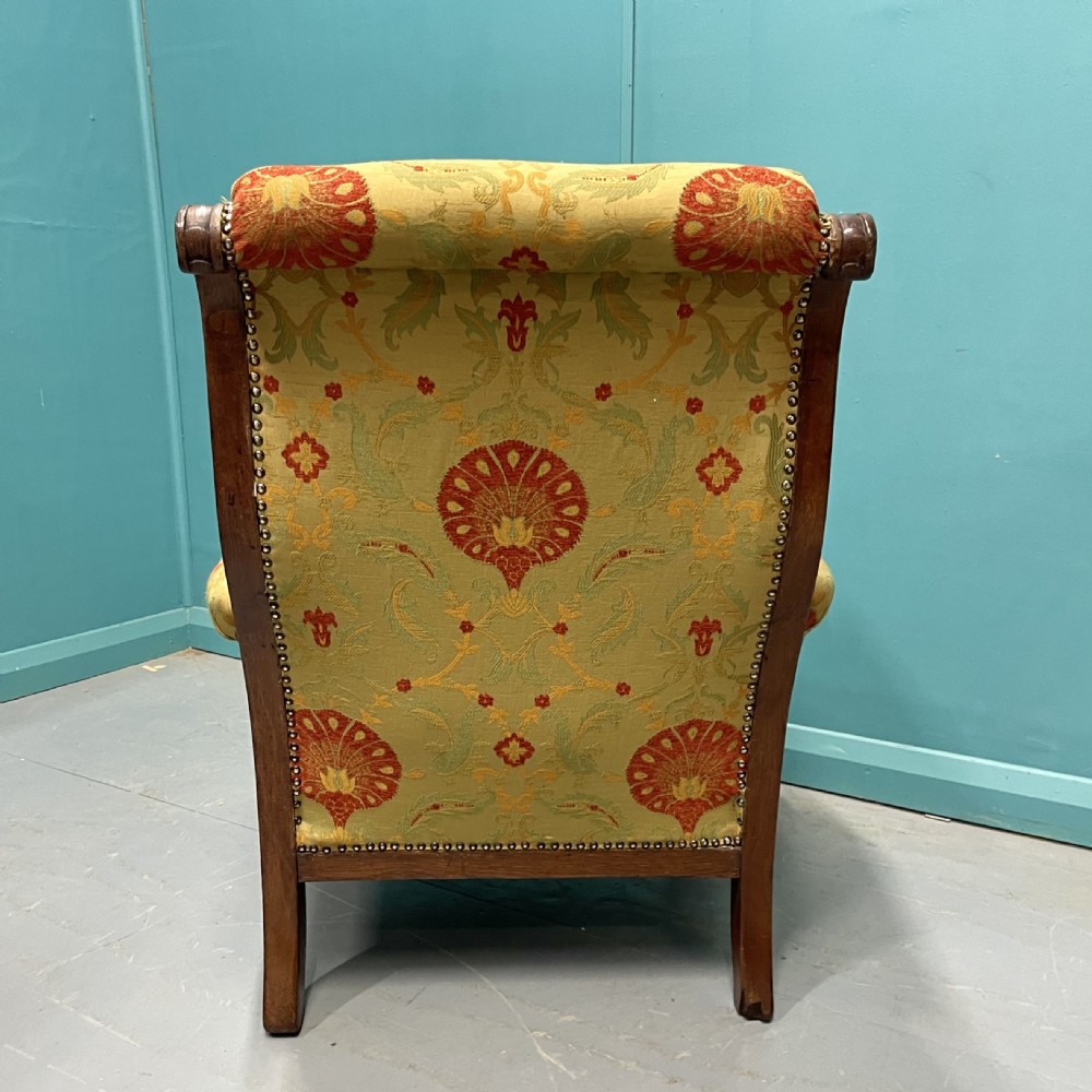 Pair of newly upholstered buttoned library armchairs  View VIII