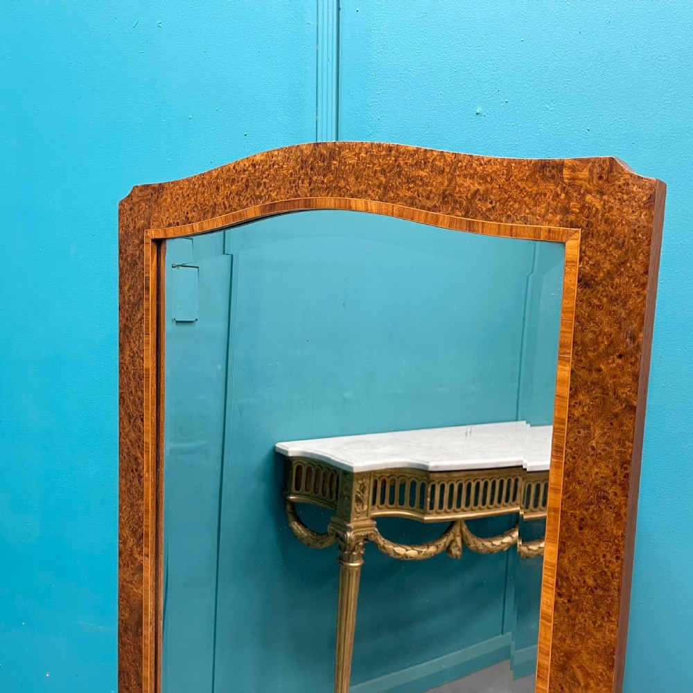 French burr walnut inlaid dressing mirror View II