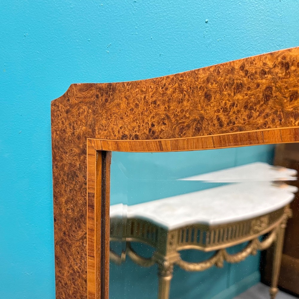 French burr walnut inlaid dressing mirror View III