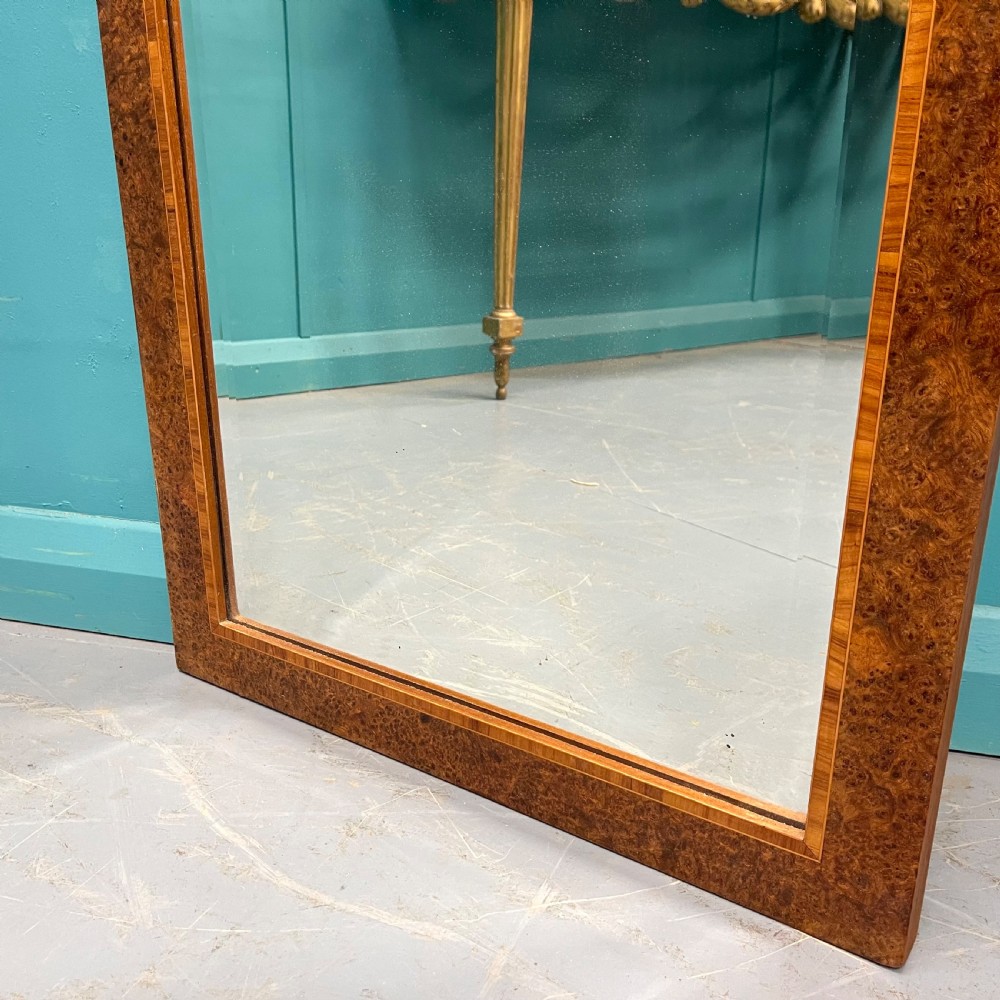 French burr walnut inlaid dressing mirror View IV