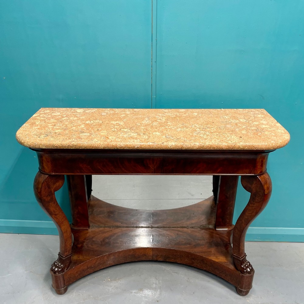 19th century French mirror back console table View II