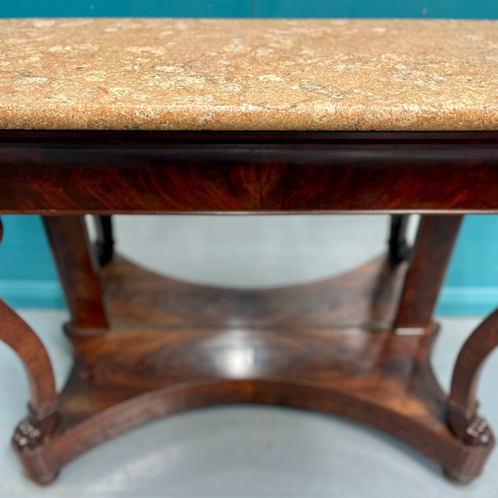 19th century French mirror back console table View III