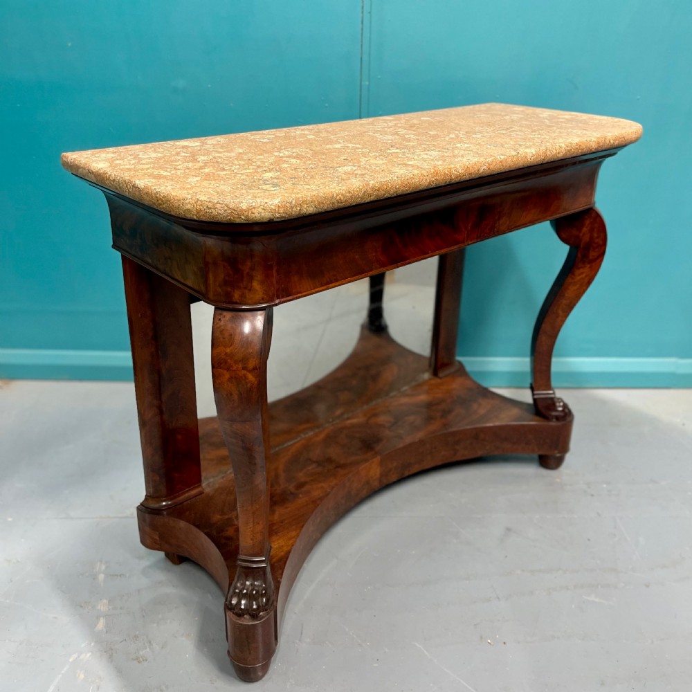 19th century French mirror back console table View IV