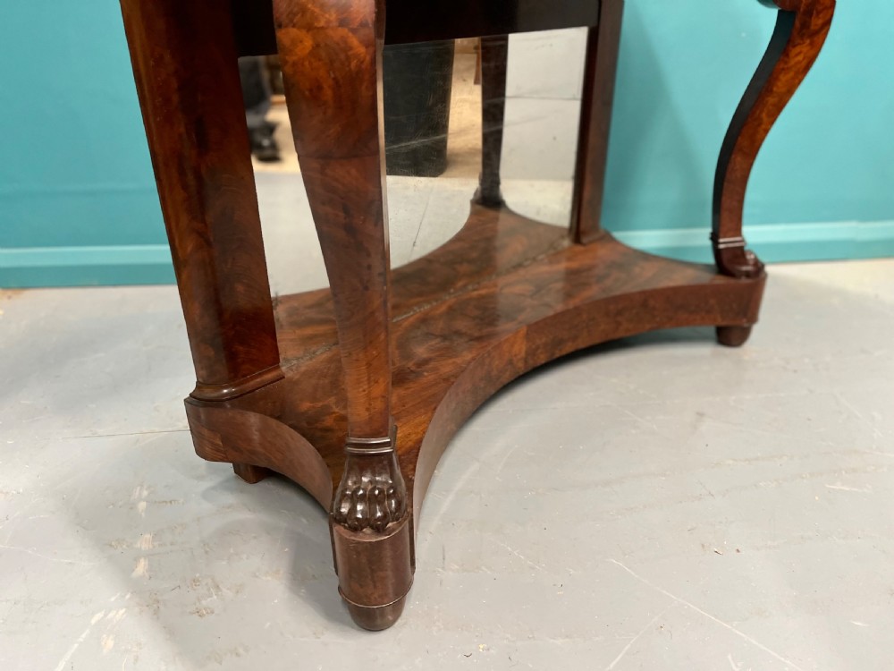 19th century French mirror back console table View V