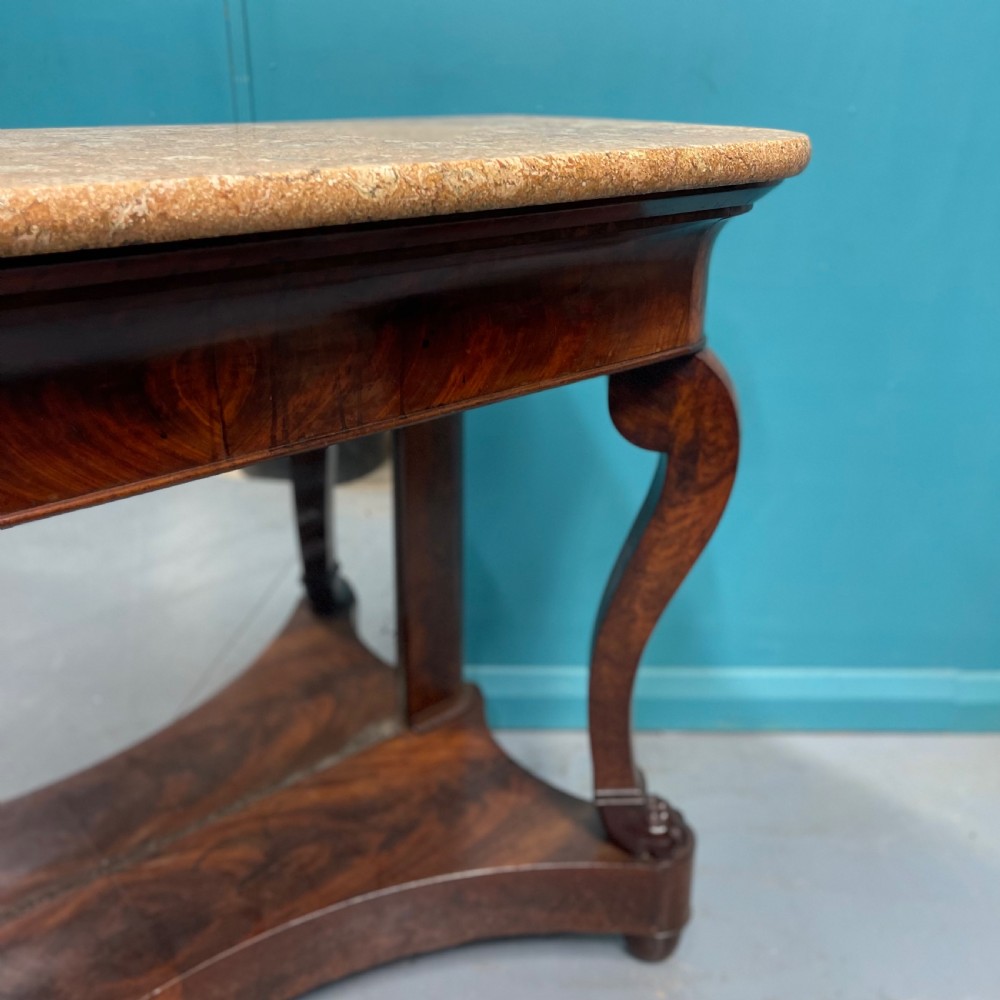 19th century French mirror back console table View VI