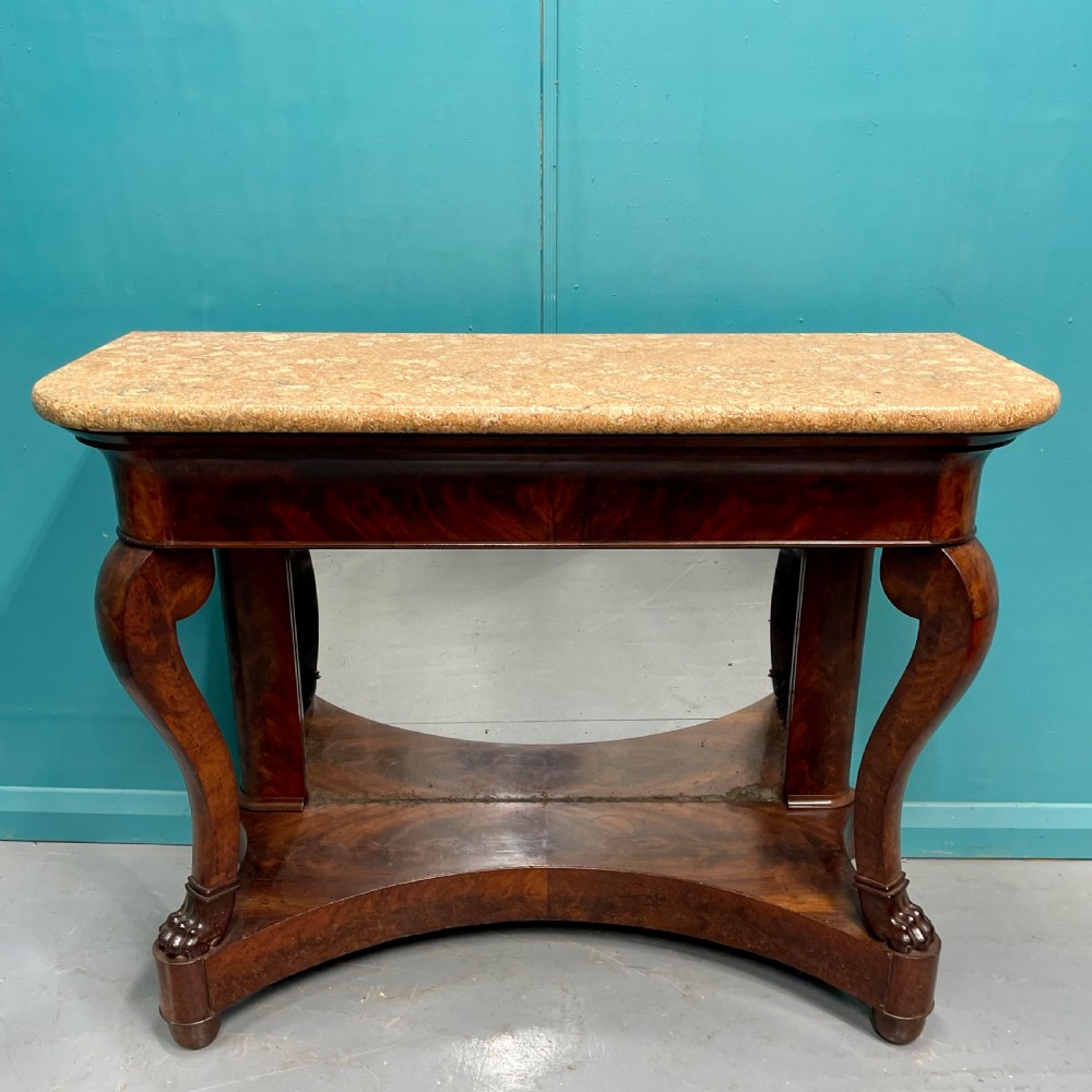 19th century French mirror back console table View VIII