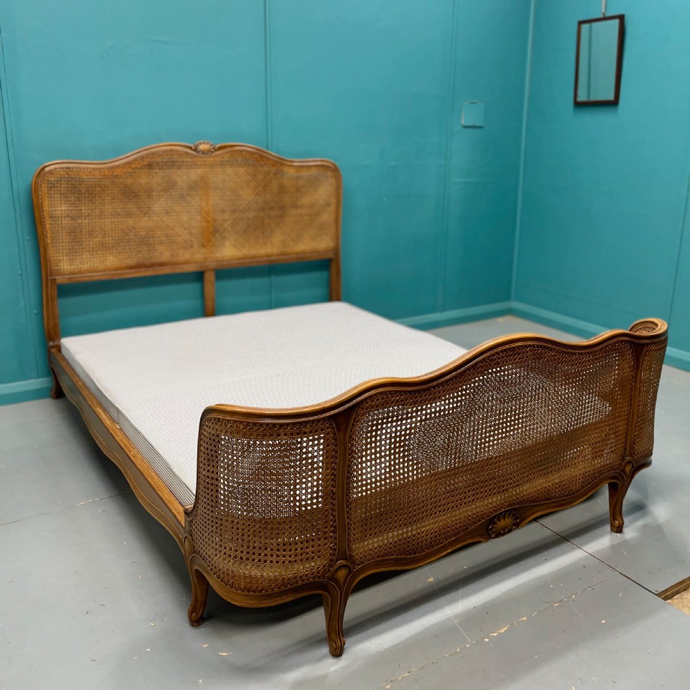 French kingsize 5’ cane bed with supporting base inc. View II