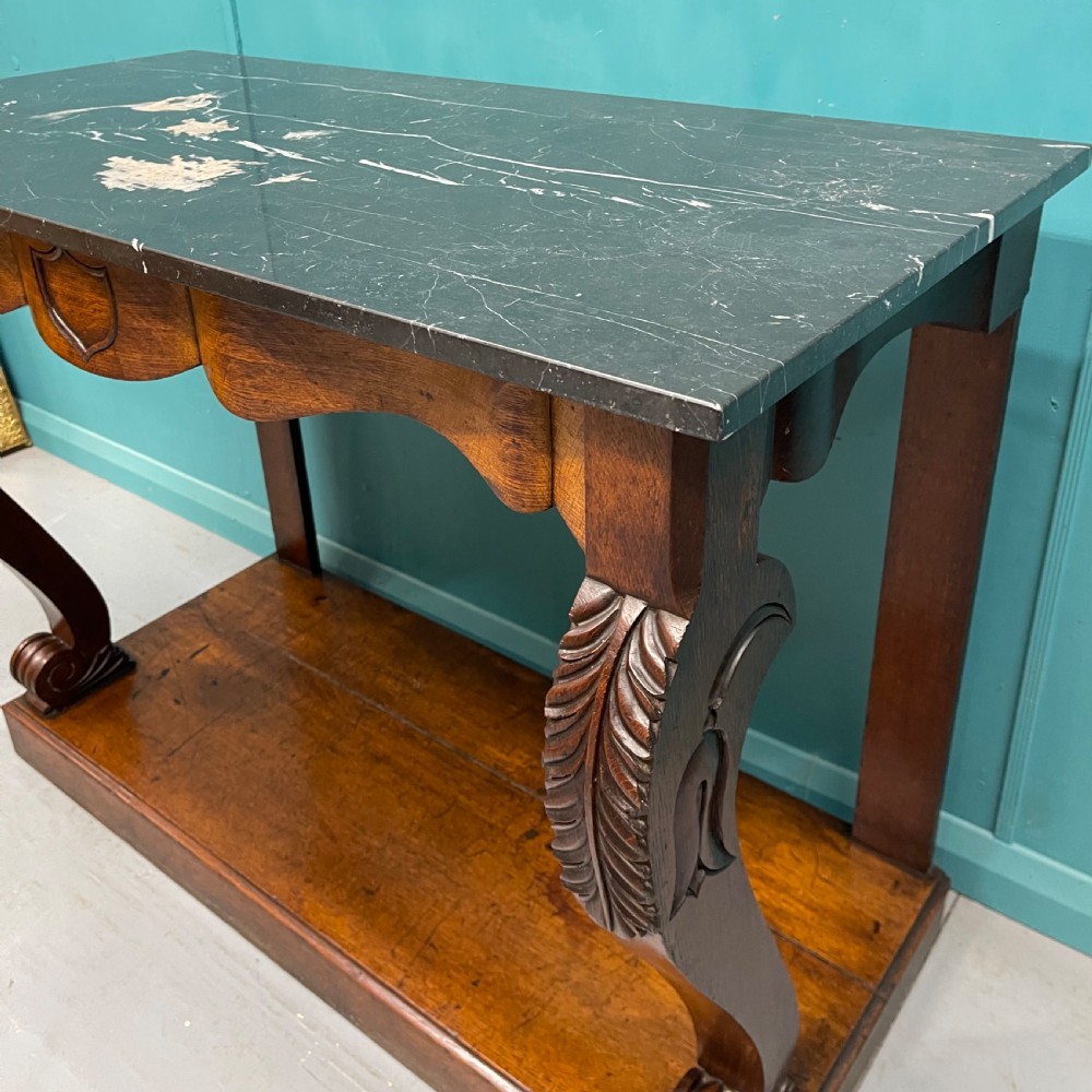 English 19th century marble top console table View III