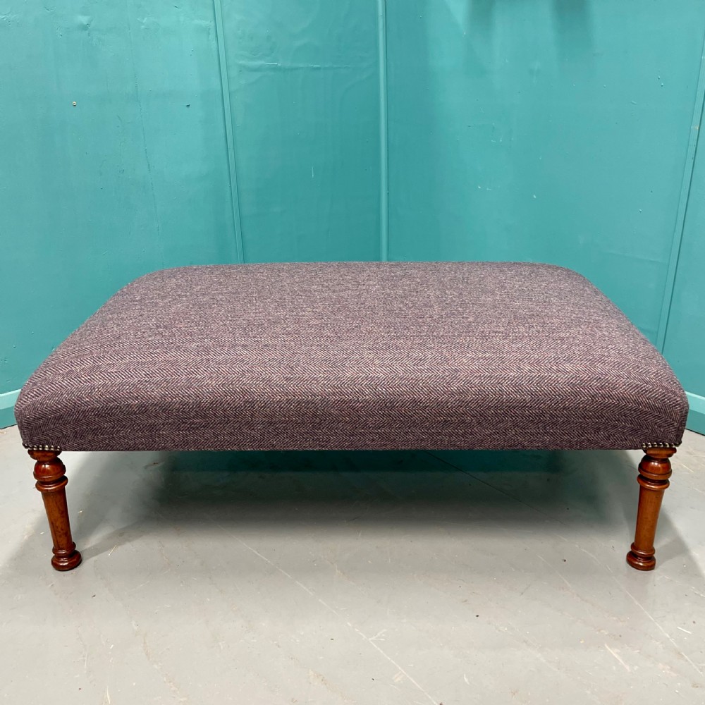 Large newly upholstered footstool 