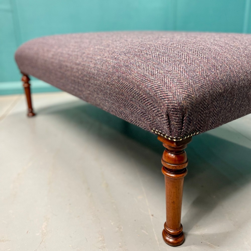 Large newly upholstered footstool  View II