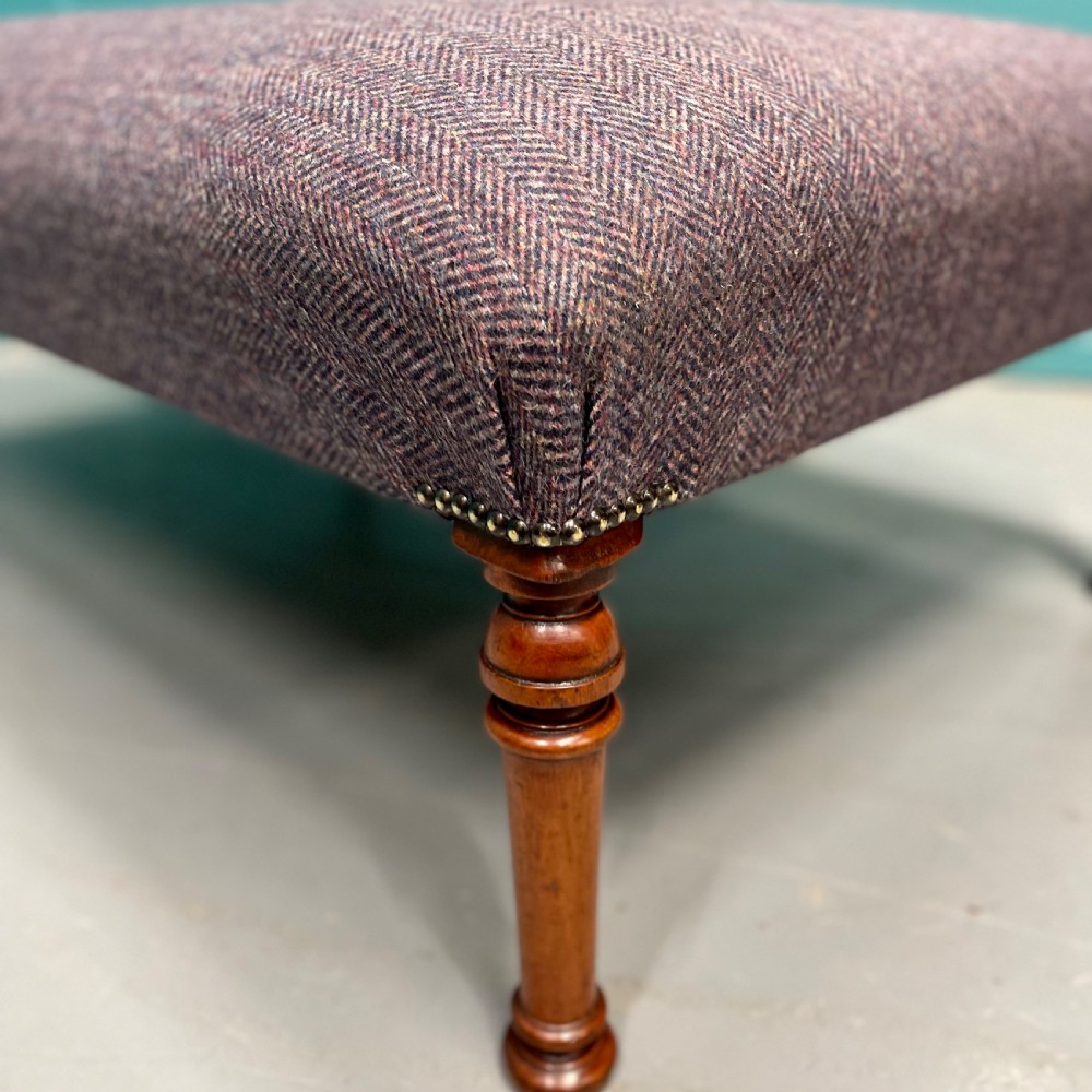 Large newly upholstered footstool  View III