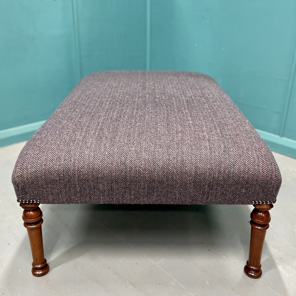Large newly upholstered footstool  View IV