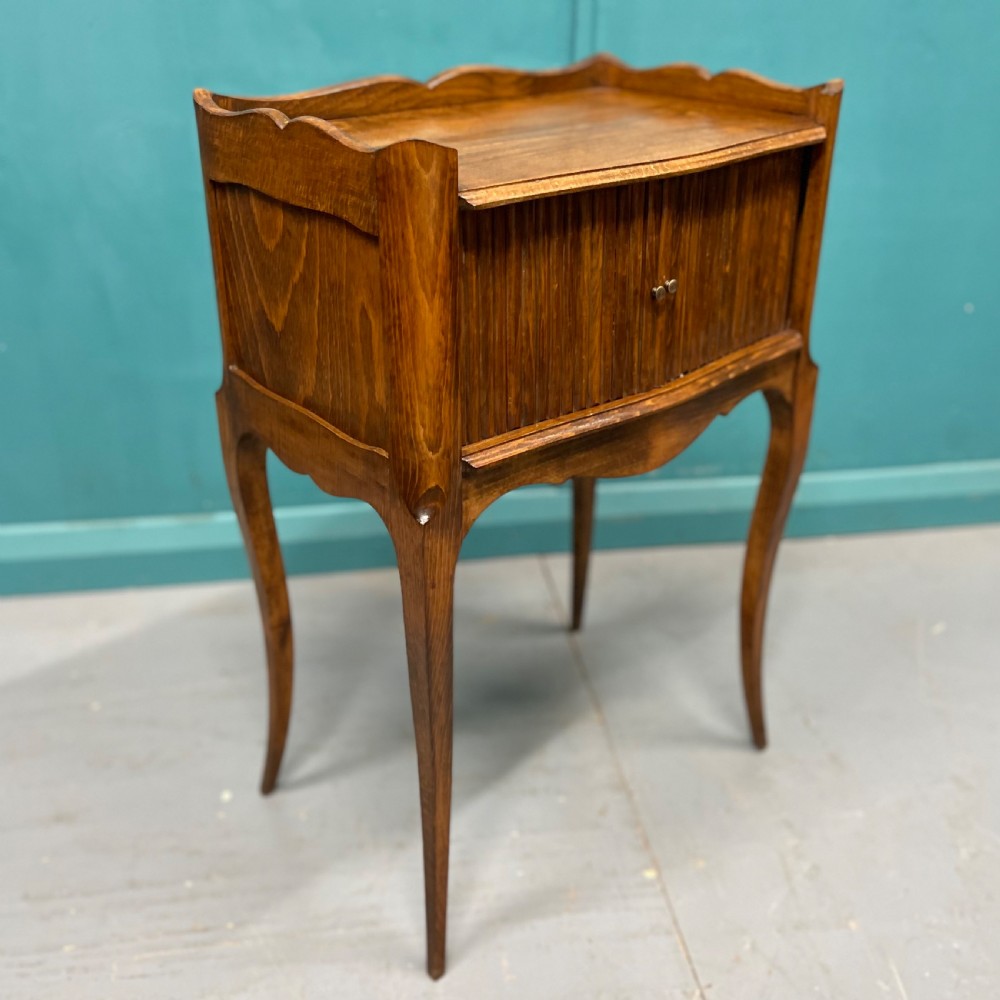 Pair of French tambour bedside lamp tables View VIII