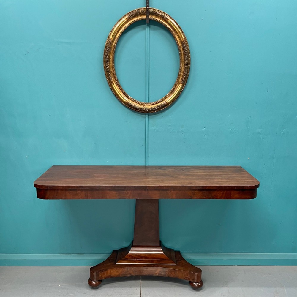 Large pair of William IV mahogany console tables View III