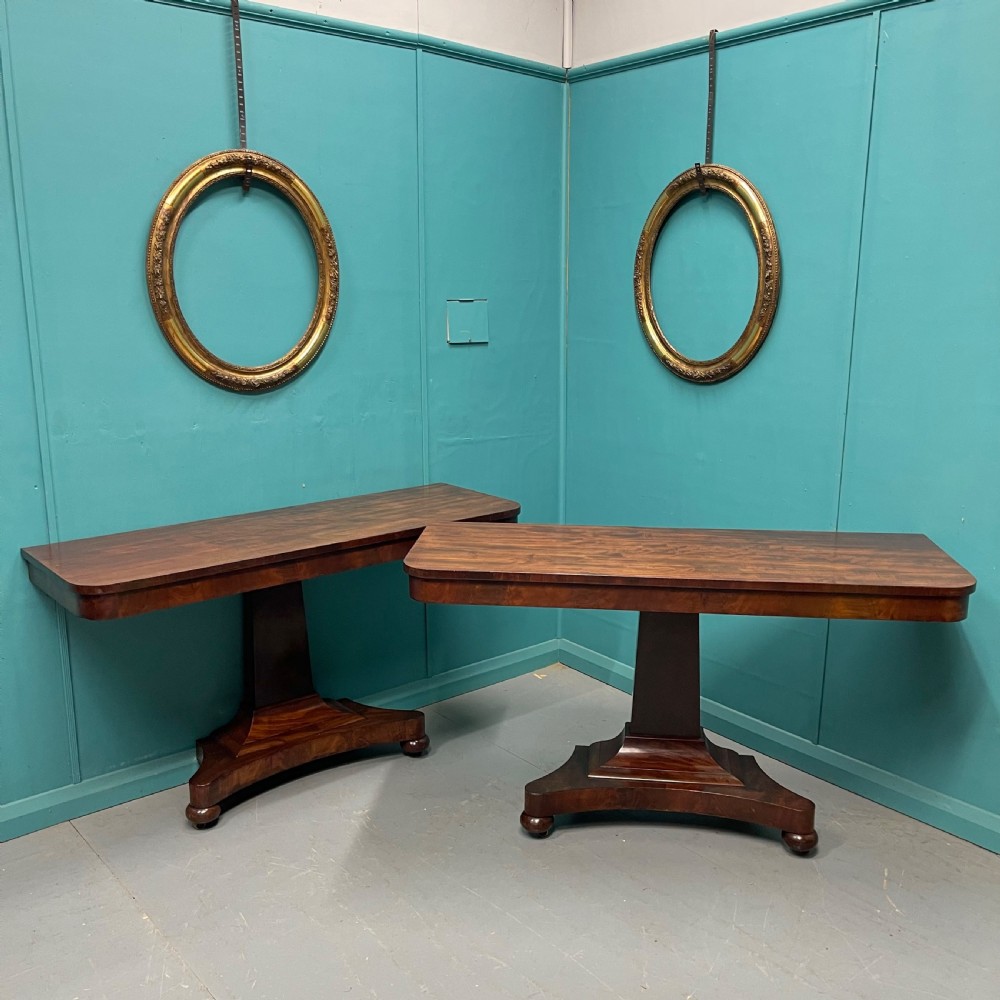 Large pair of William IV mahogany console tables View IX