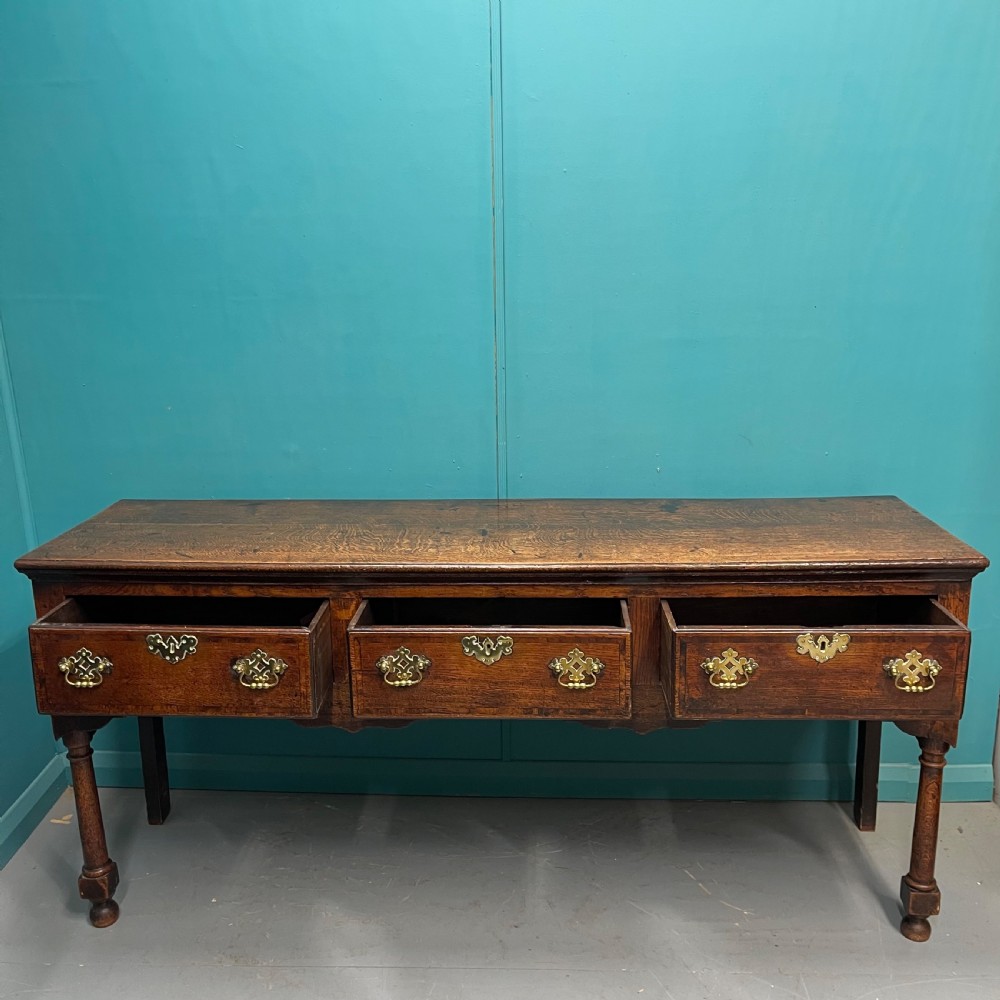 Georgian oak dresser base with cross banding View VI