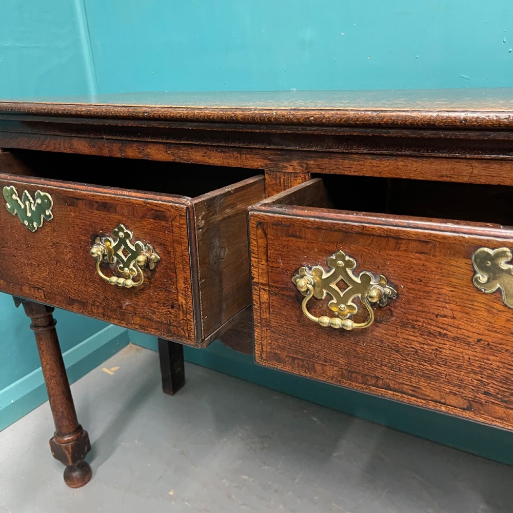 Georgian oak dresser base with cross banding View VII