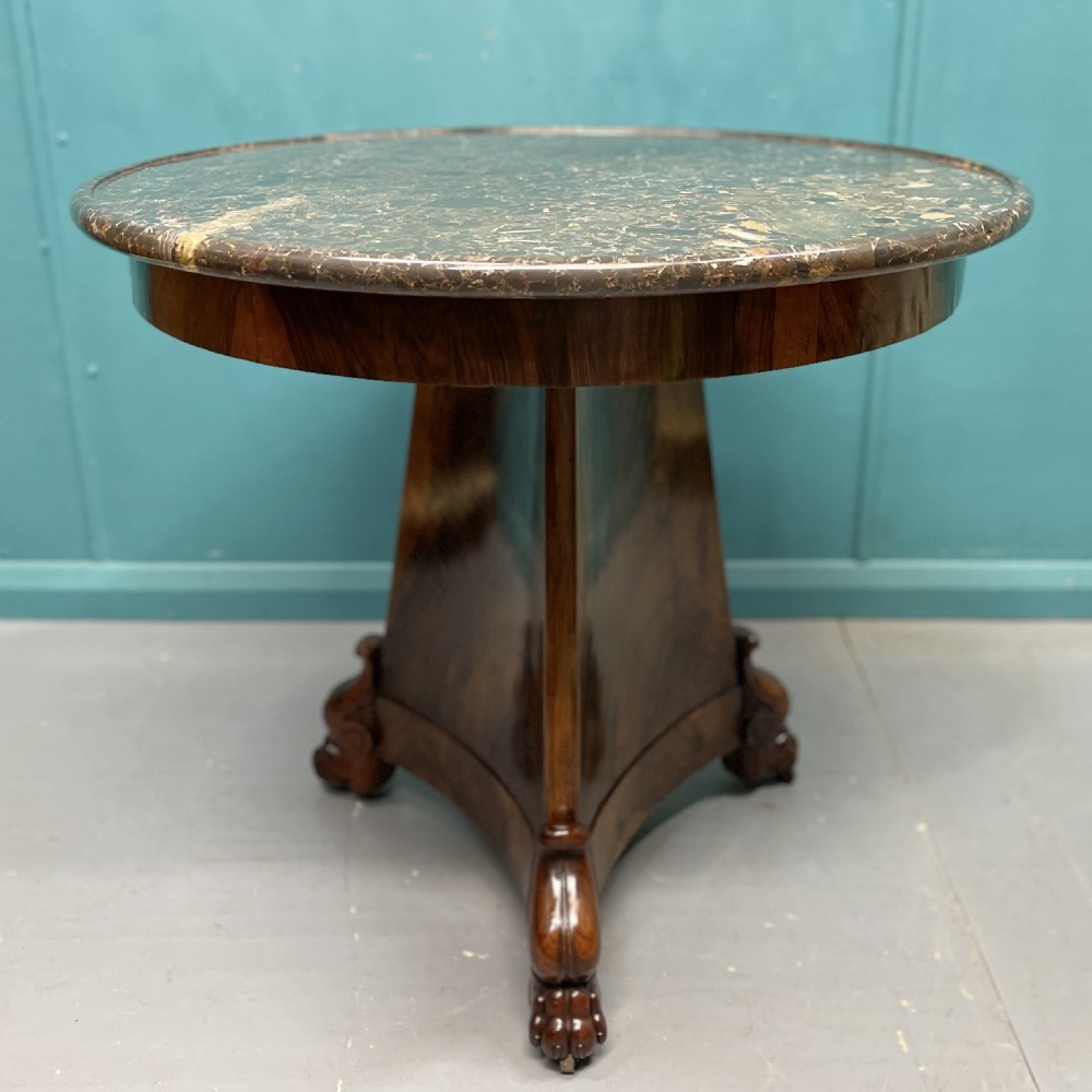 French 19th century Gueridon centre table in figured walnut