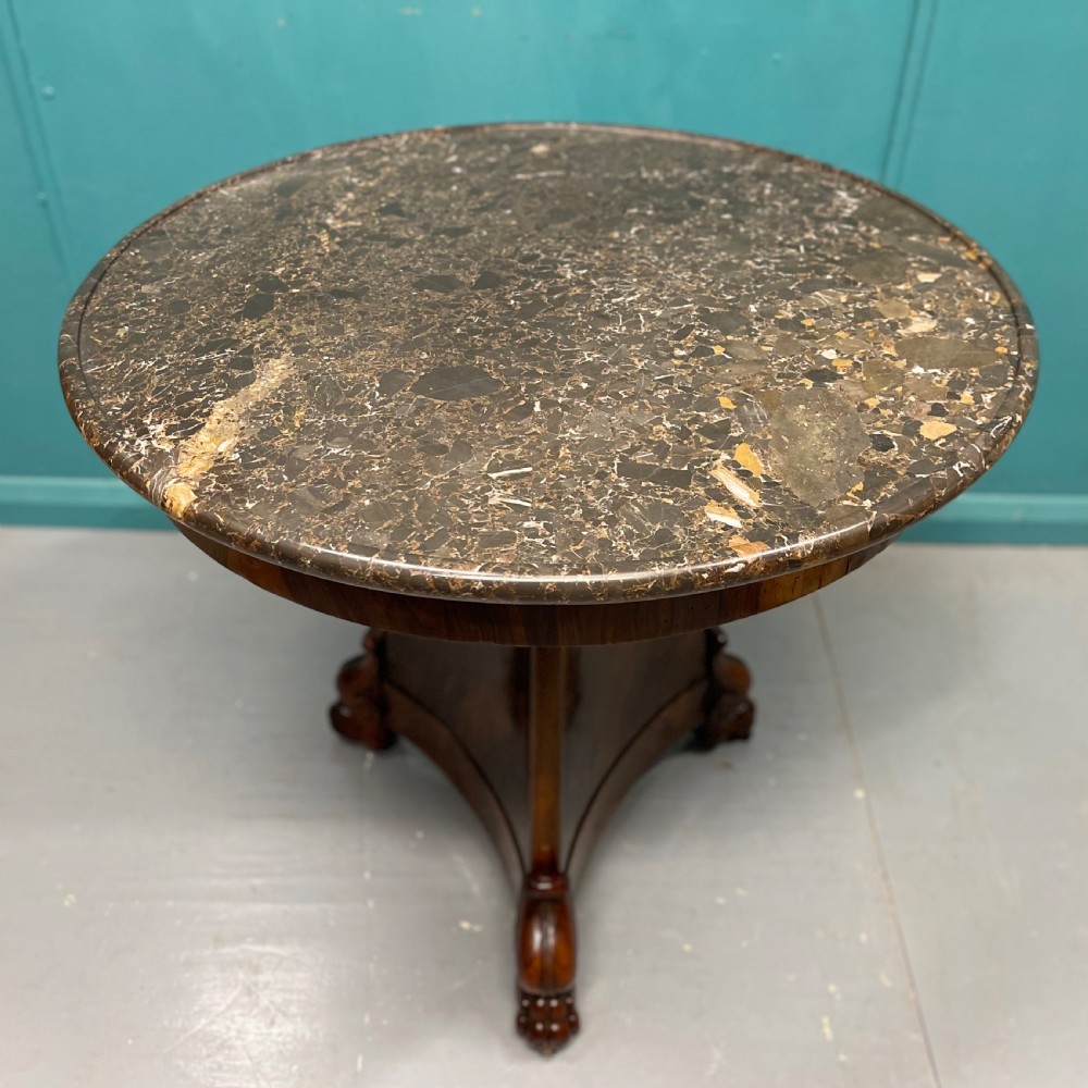 French 19th century Gueridon centre table in figured walnut View VIII