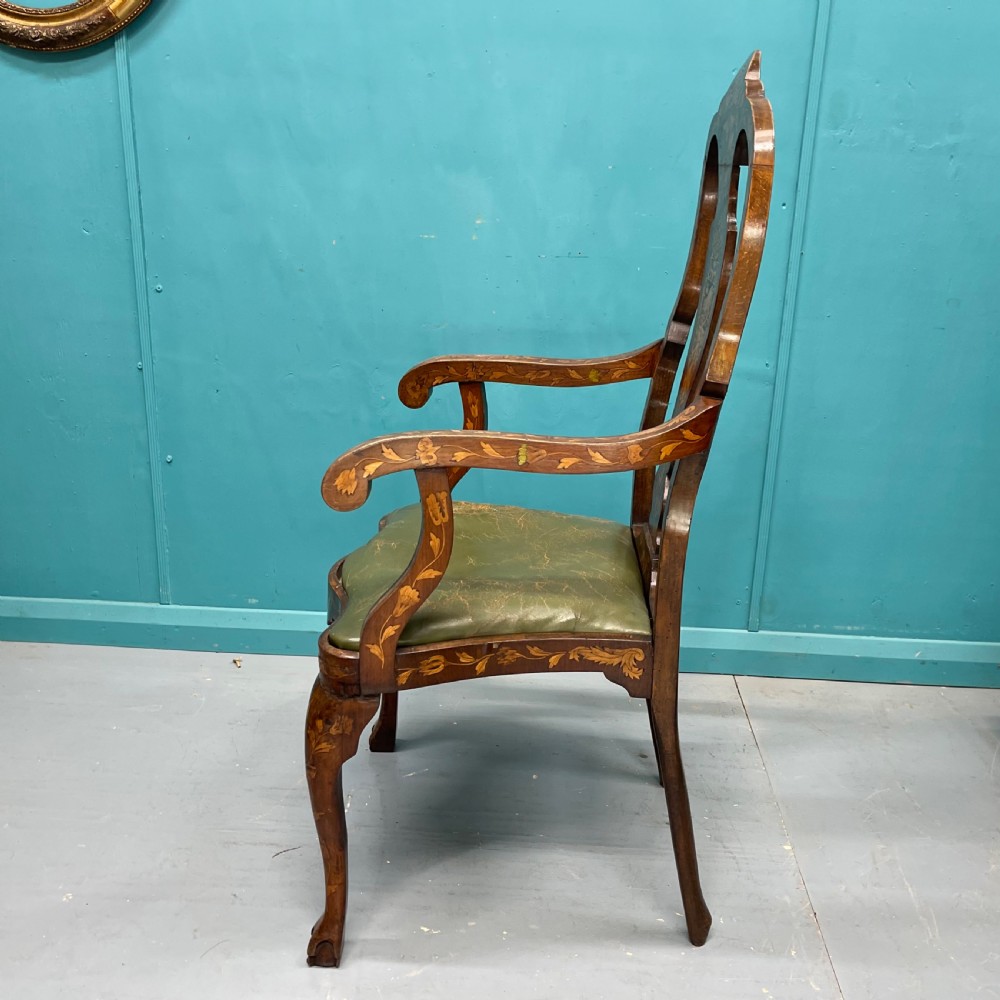 19th century Dutch marquetry armchair View V