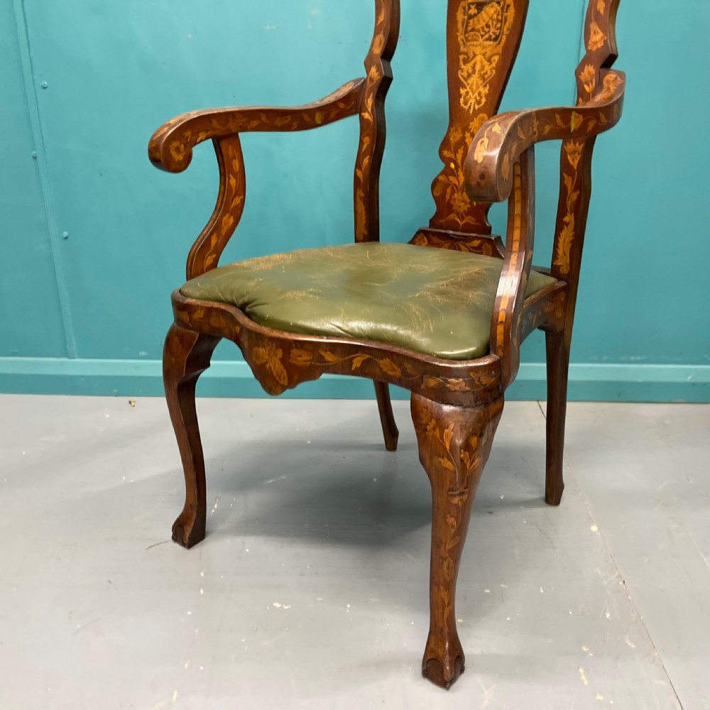 19th century Dutch marquetry armchair View VI