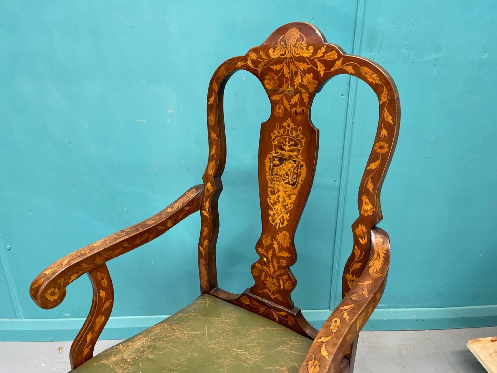 19th century Dutch marquetry armchair View VII