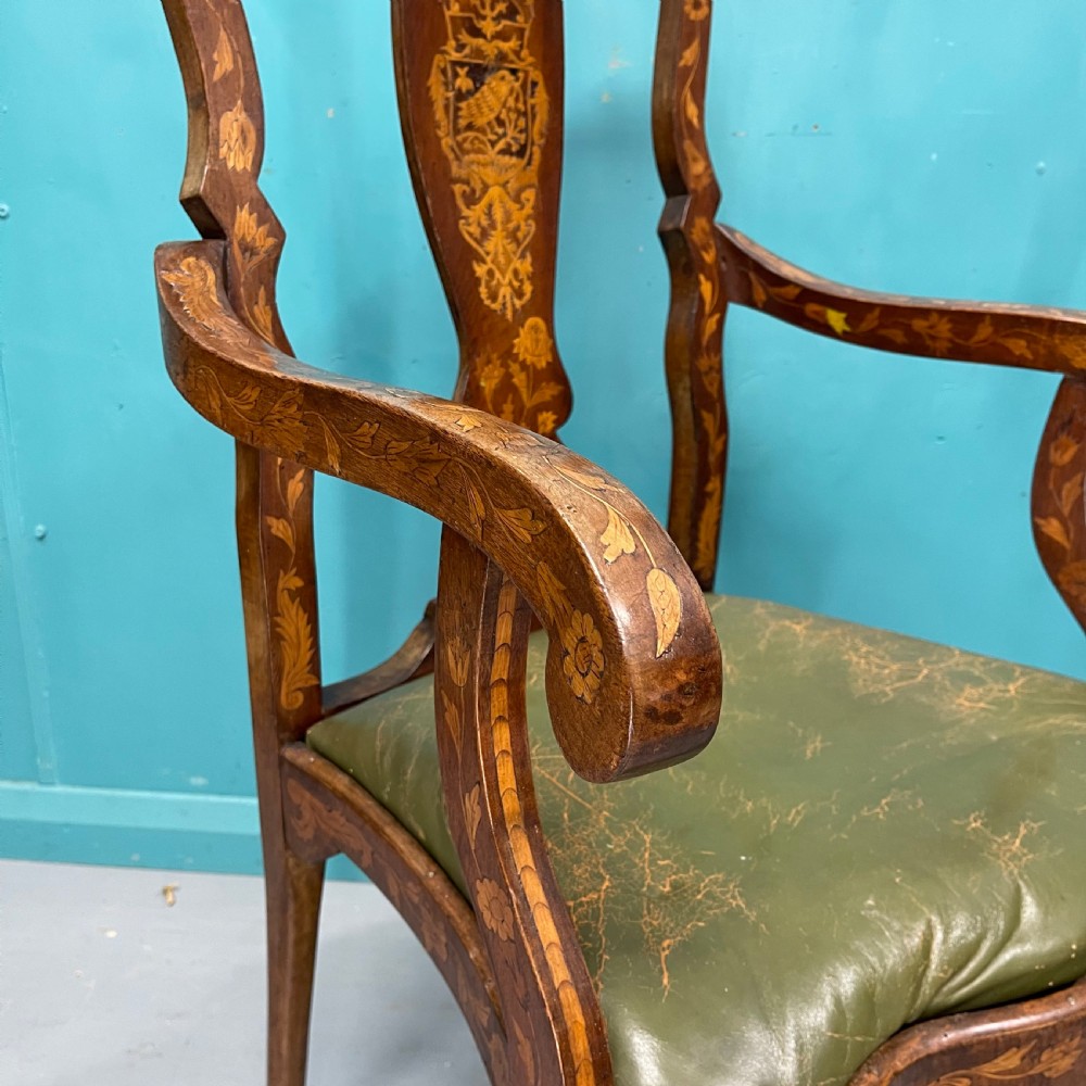 19th century Dutch marquetry armchair View VIII