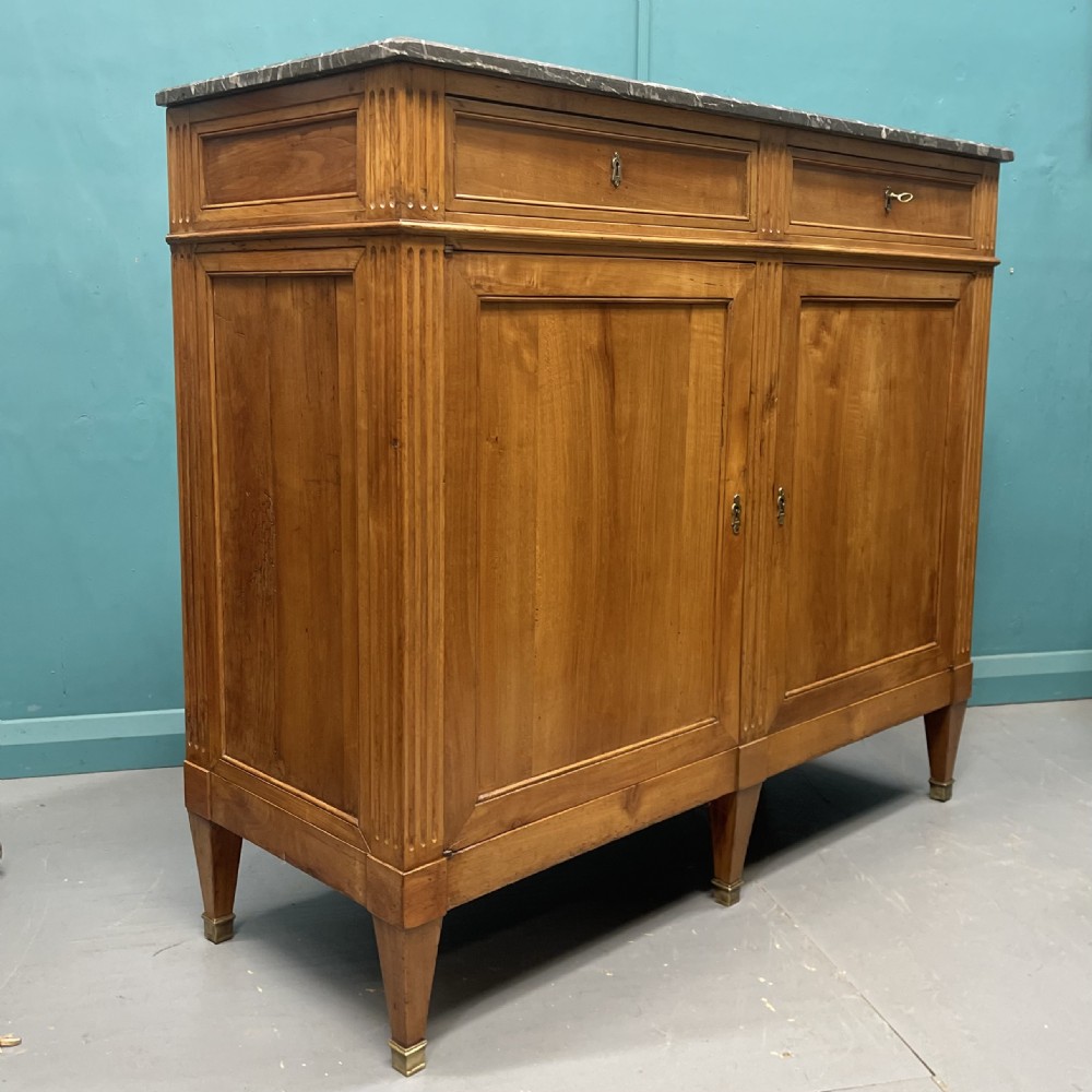 French 19th century marble top buffet server
