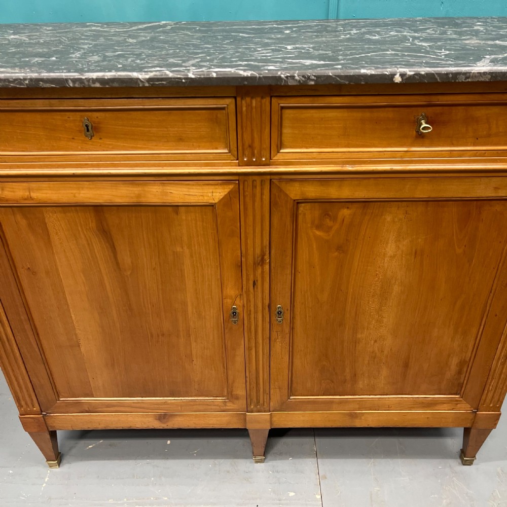 French 19th century marble top buffet server View III