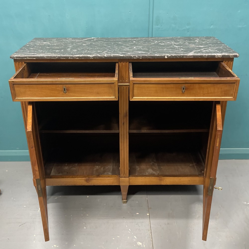 French 19th century marble top buffet server View IV