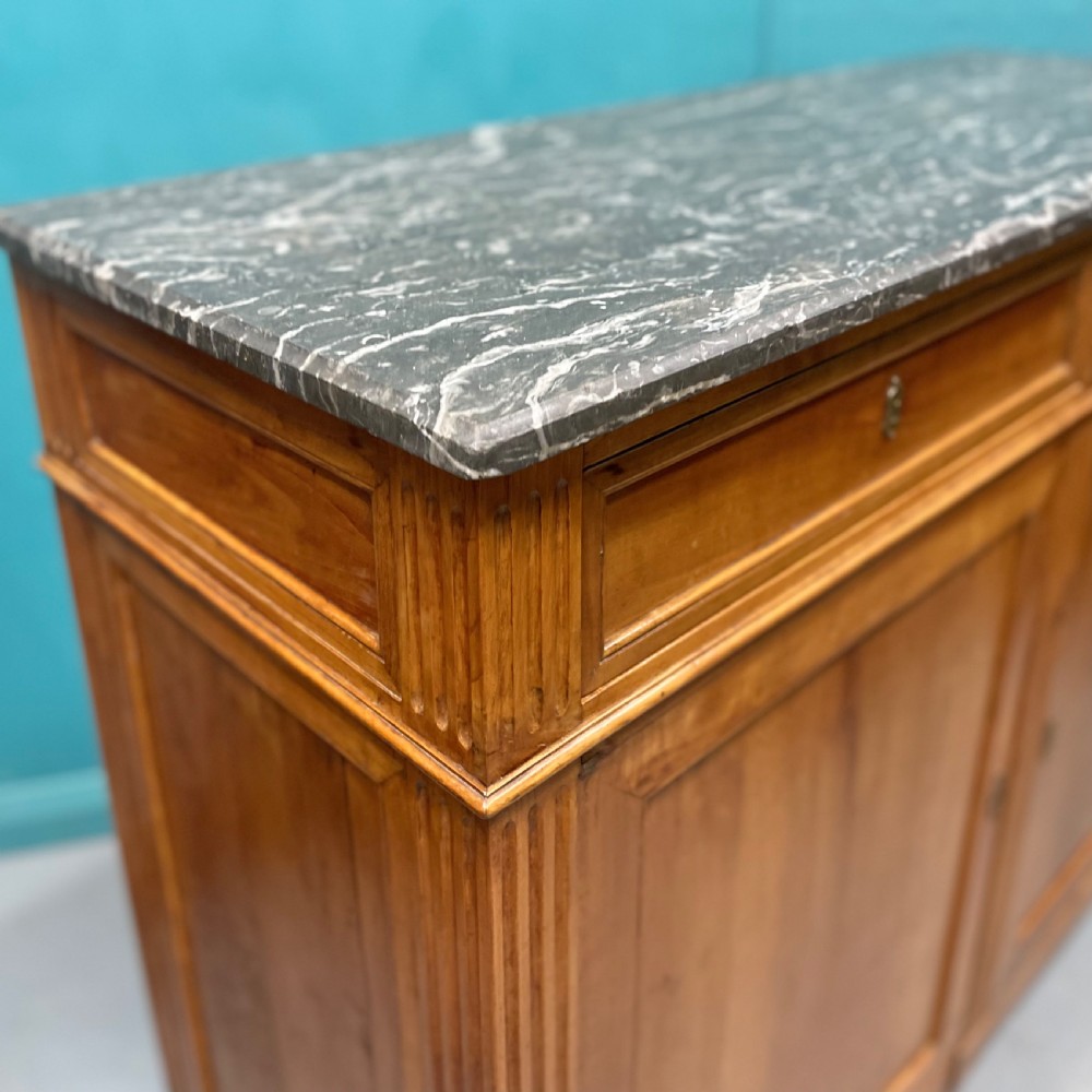 French 19th century marble top buffet server View V