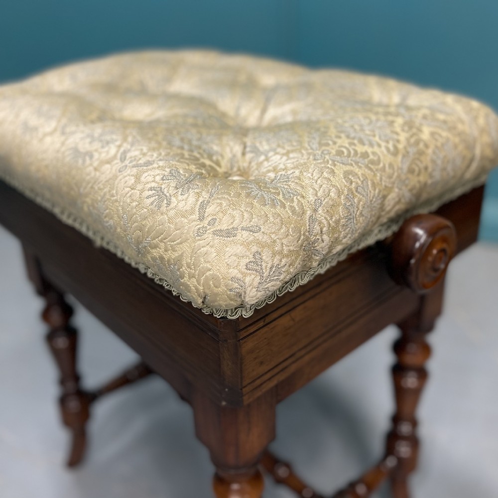 Adjustable height rosewood piano stool  View III