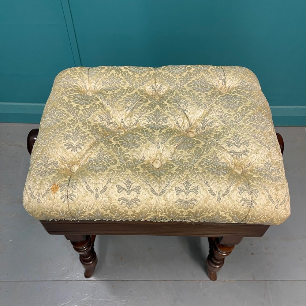 Adjustable height rosewood piano stool  View V