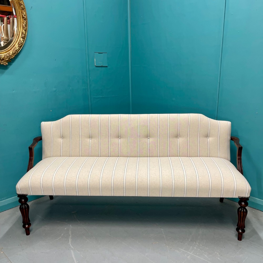Newly upholstered 3 seater salon sofa View III