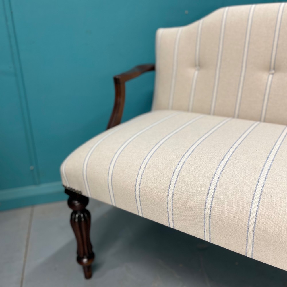 Newly upholstered 3 seater salon sofa View V