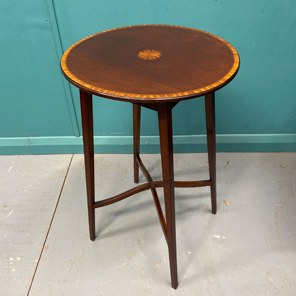 Sheraton revival inlaid side table