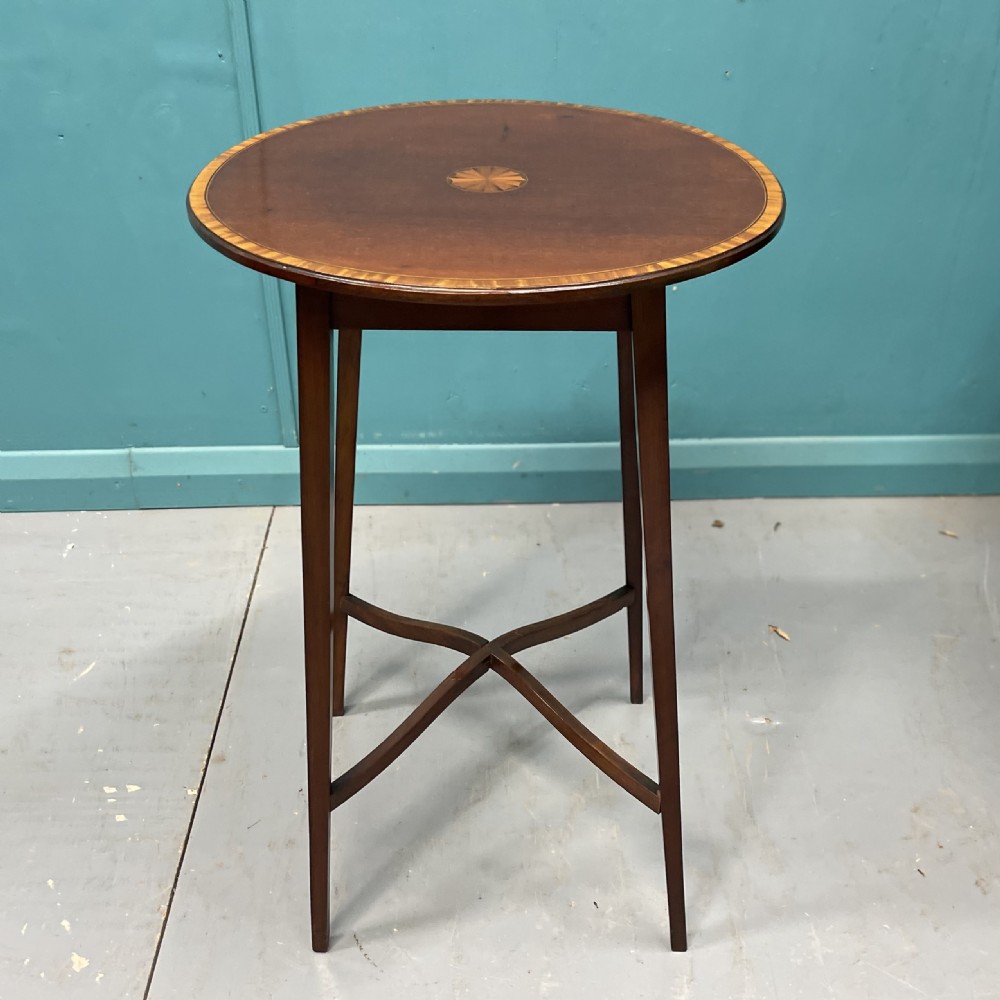 Sheraton revival inlaid side table View V