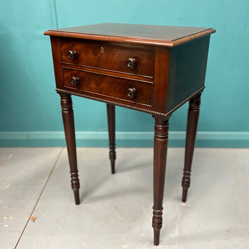 Late Regency work table with faux drawers 